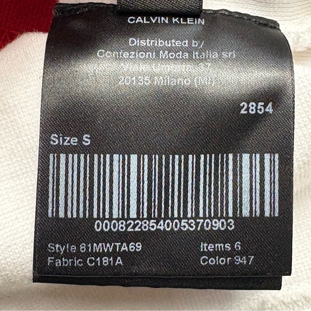 Calvin Klein 205W39NYC x Raf Simons Red White Striped Shirt Size S Thick Cotton - Picture 9 of 12